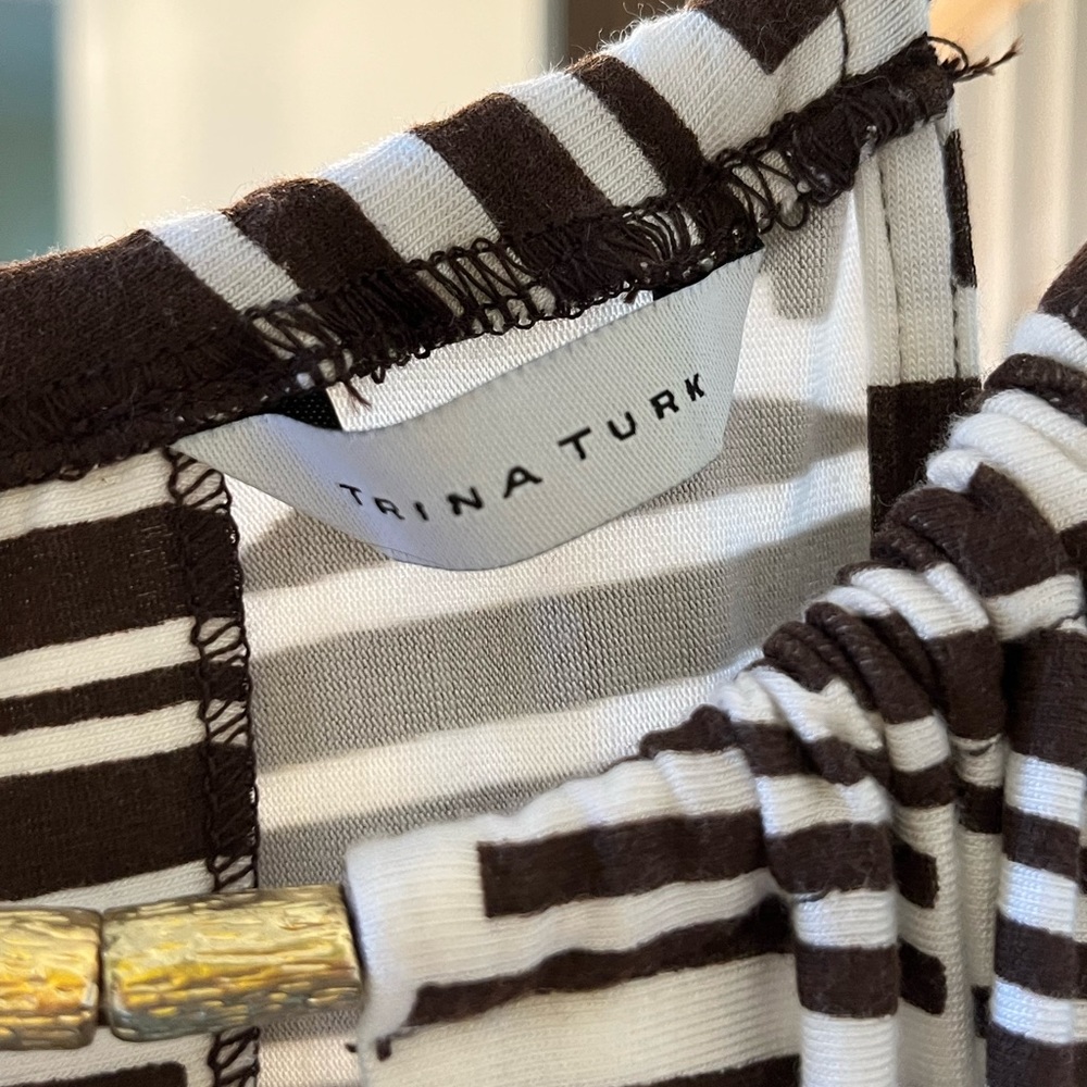 Trina Turk knit dress Size S Brown/White